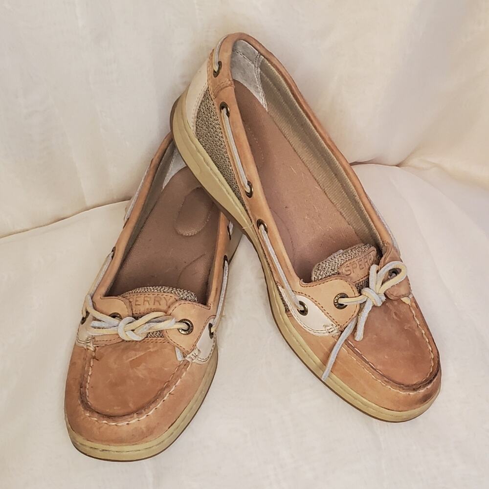 Sperry Women's Angelfish Boat Shoe Linen Oat sz. 8.5